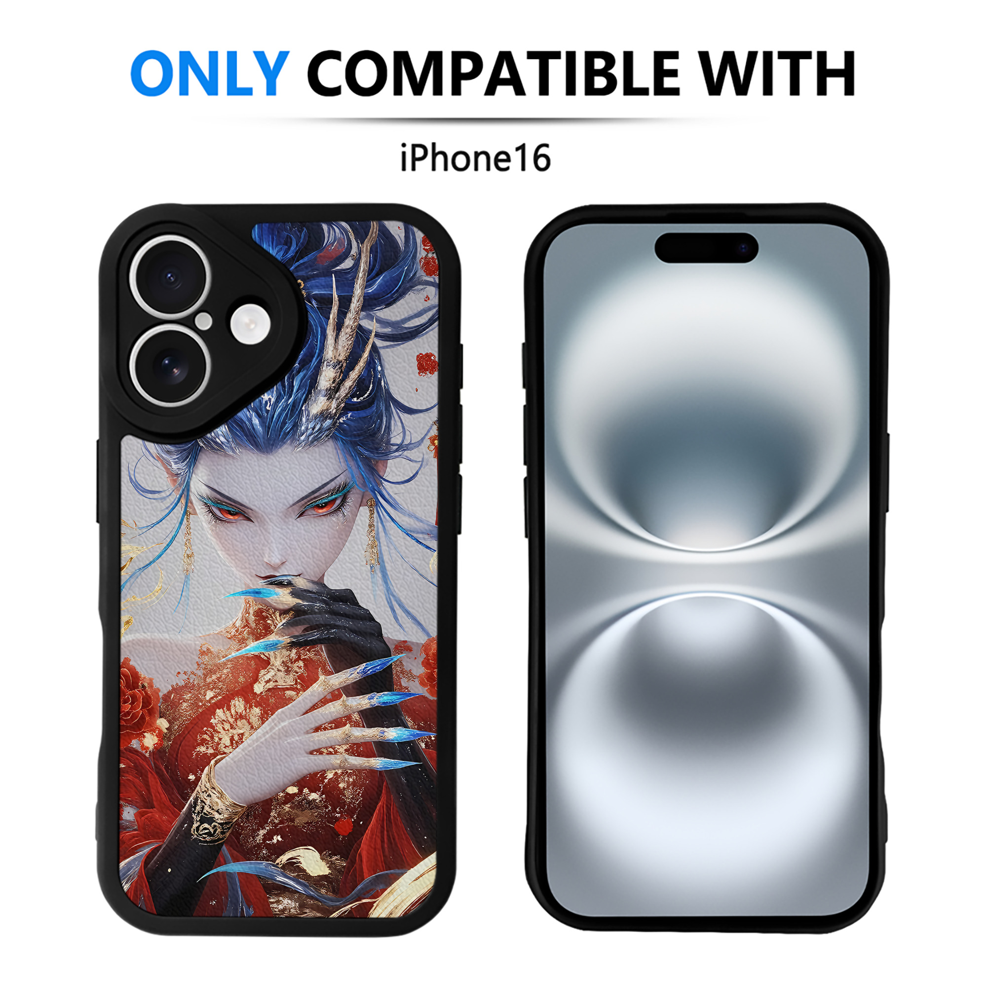 （画像用） Ne Zha 2 ナタ 魔童の大暴れ 【iPhone 16シリーズ対応】シリコンスマホケース（レザー調） 材質：シリコン